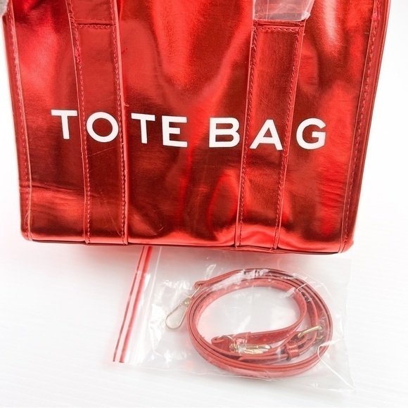 Fashion Letter Print Tote Bag, Glossy Top Handle Satchel, Women's Casual Handbag - Picture 7 of 8